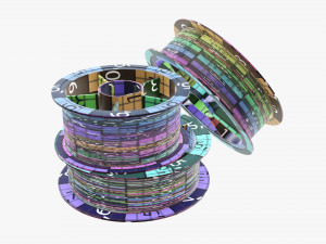 Fishing line with spool Modelo 3D