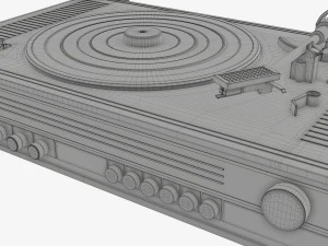 Vinyl turntable 3D Model