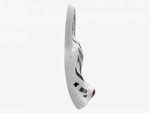 Half face kitsune mask Model 3D