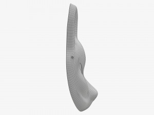 Half face kitsune mask Model 3D
