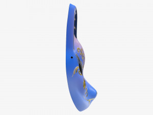 Half face kitsune mask carnival Modello 3D