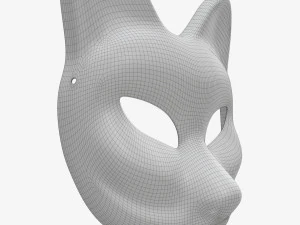半顔きつねマスクカーニバル 3Dモデル
