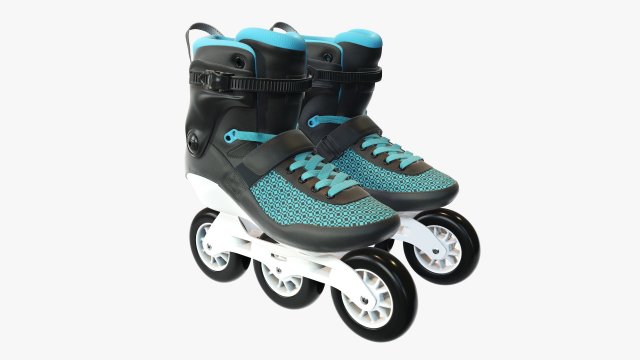 Inline roller skates 3D Model .c4d .max .obj .3ds .fbx .stl .blend 