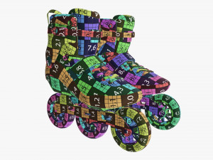 Inline roller skates 3D Model