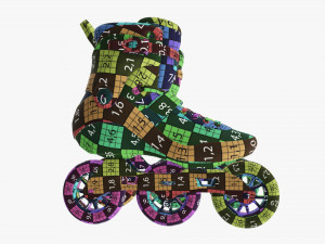 Inline roller skates 3D Model