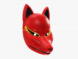 Japanese fox mask 01 3D Model