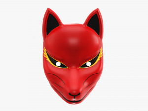 Japanese fox mask 01 Modelo 3D