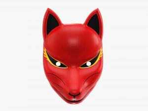 Japanese fox mask 01 3D Model