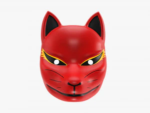 Japanese fox mask 01 3D Model