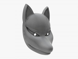 Japanese fox mask 01 Modelo 3D