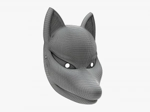 Japanese fox mask 01 3D Model