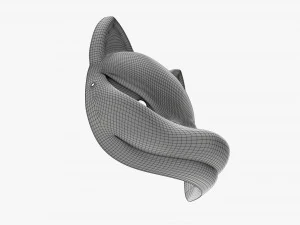 Japanese fox mask 01 3D Model