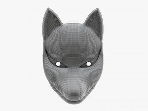 Japanese fox mask 01 Modelo 3D
