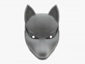 Japanese fox mask 01 3D Model