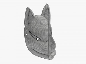 Japanese fox mask 01 Modelo 3D
