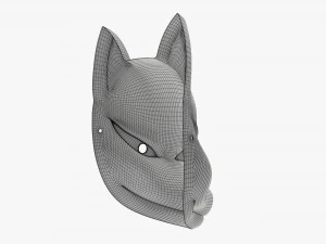 Japanese fox mask 01 3D Model