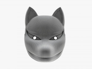 Japanese fox mask 01 Modelo 3D