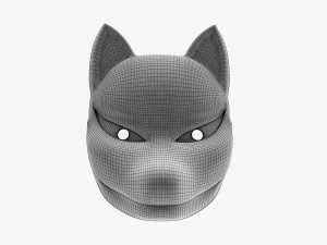Japanese fox mask 01 3D Model