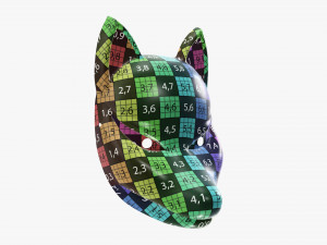 Japanese fox mask 01 Modelo 3D
