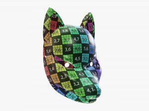 Japanese fox mask 01 3D Model