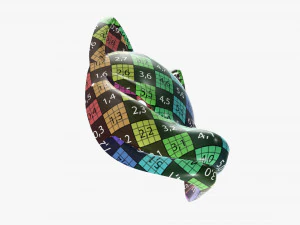 Japanese fox mask 01 3D Model