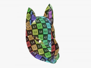 Japanese fox mask 01 3D Model