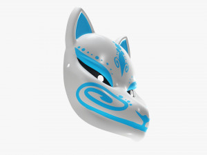 Japanese fox mask 02 Modelo 3D