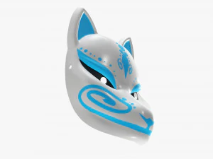 Japanese fox mask 02 3D Model