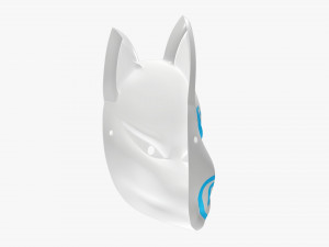 Japanese fox mask 02 Modelo 3D