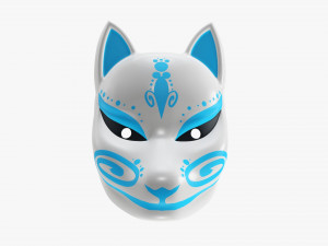 Japanese fox mask 02 Modelo 3D
