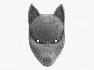 Japanese fox mask 02 Modelo 3D