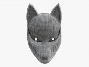 Japanese fox mask 02 3D Model