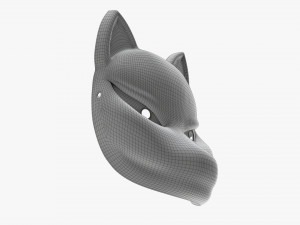 Japanese fox mask 02 Modelo 3D