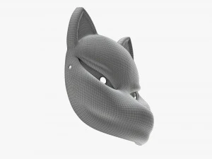 Japanese fox mask 02 3D Model