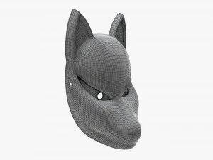 Japanese fox mask 02 3D Model