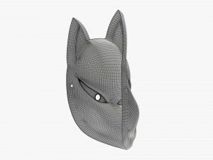 Japanese fox mask 02 Modelo 3D