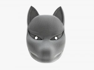 Japanese fox mask 02 3D Model