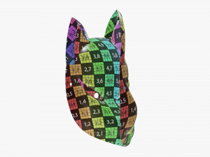 Japanese fox mask 02 Modelo 3D