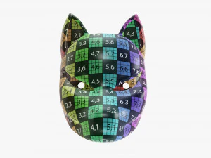 Japanese fox mask 02 3D Model