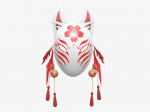 Kitsune demon fox mask 3D Model
