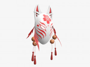 Kitsune demon fox mask 3D Model