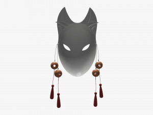 Kitsune demon fox mask 3D Model