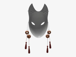 Kitsune demon fox mask 3D Model