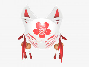 Kitsune demon fox mask 3D Model