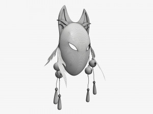 Kitsune demon fox mask 3D Model