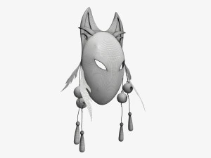 Kitsune demon fox mask 3D Model