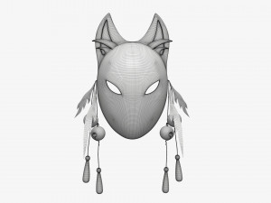 Kitsune demon fox mask 3D Model