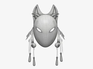 Kitsune demon fox mask 3D Model