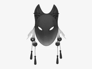 Kitsune demon fox mask 3D Model