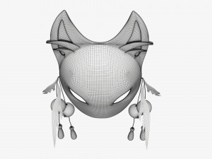 Kitsune demon fox mask 3D Model